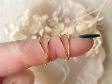 Load image into Gallery viewer, Baby Double Helix Hoops
