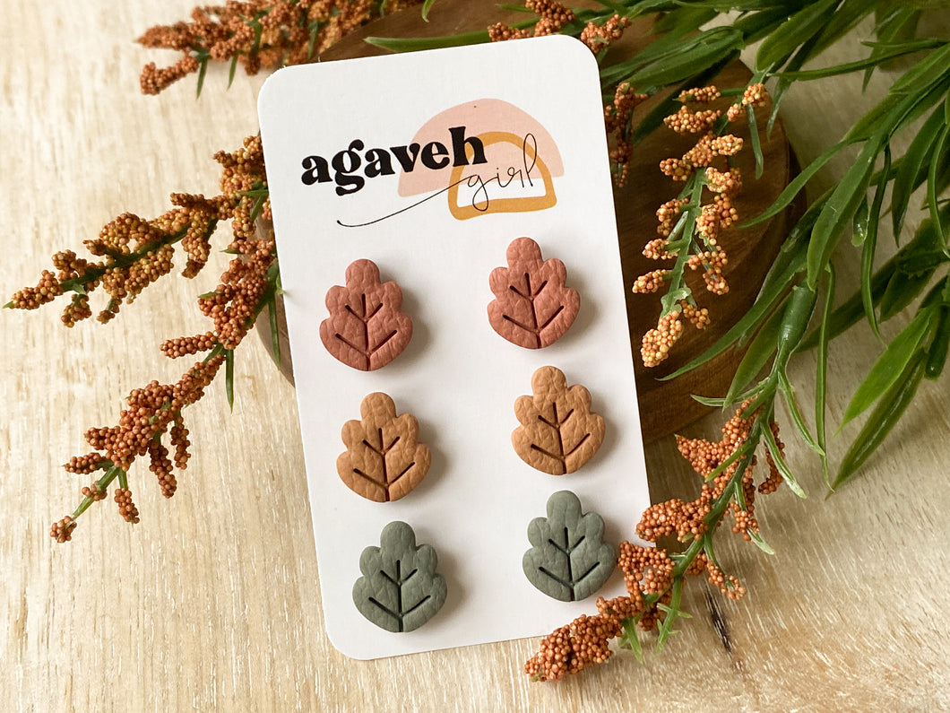 Harvest Leaf Studs