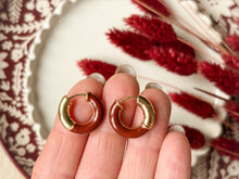 Load image into Gallery viewer, Black Tie Hoops
