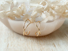 Load image into Gallery viewer, Baby Double Helix Hoops
