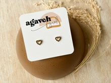 Load image into Gallery viewer, Onyx Heart Studs
