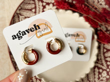 Load image into Gallery viewer, Black Tie Hoops
